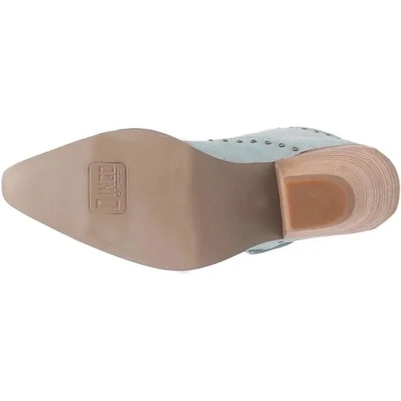 Dingo Womens Classy N' Sassy Snip Toe Leather Ankle Boots, Size 9 Denim Blue NWT - Picture 15 of 15